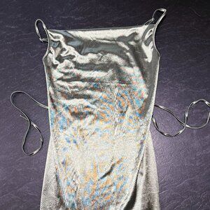 ZAFUL Women's Satin Sleeveless Spaghetti Strap Mini Dress